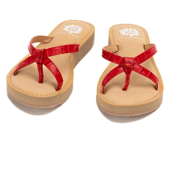 CRISS CROSS STRAP SANDALS COLOR RED - Picture 2 of 7